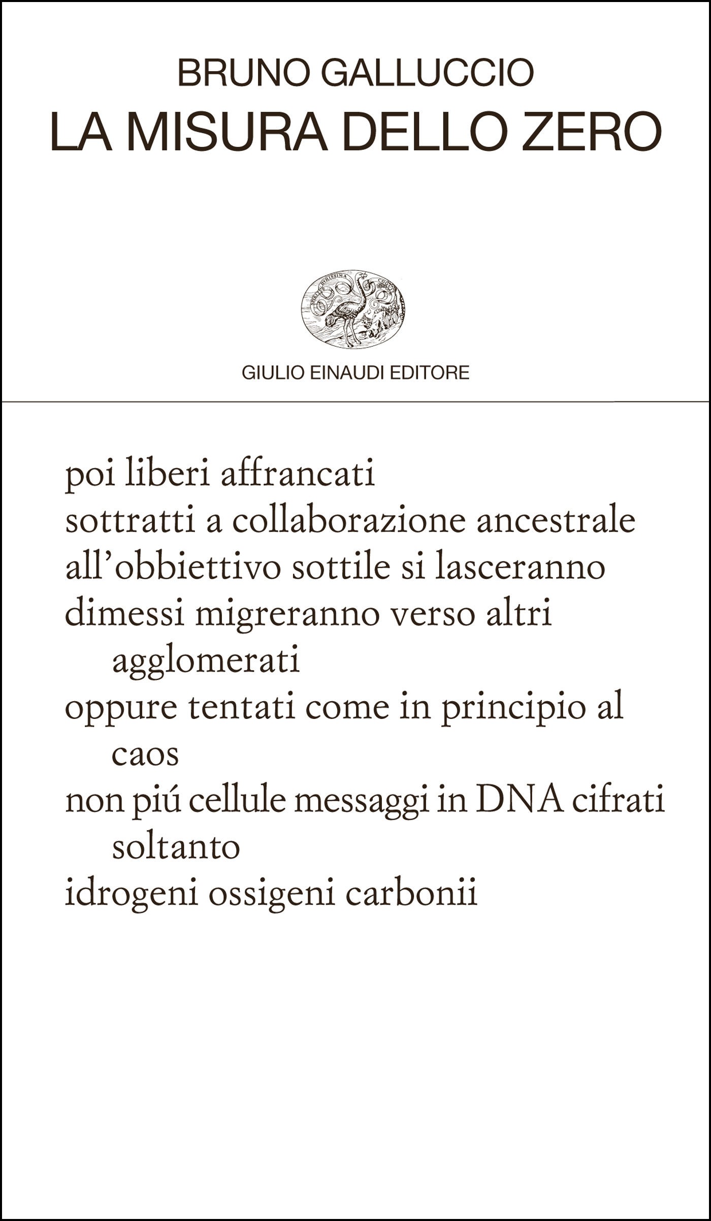 Verticali e La misura dello zero - Bruno Galluccio