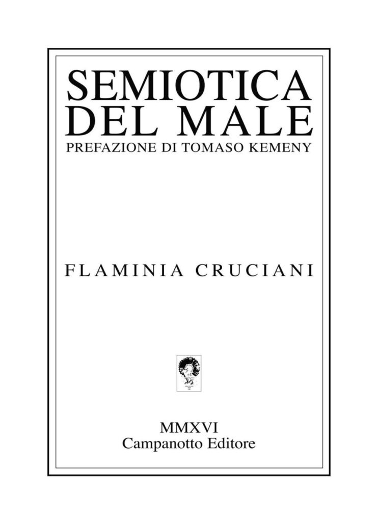 Semiotica del male - Flaminia Cruciani