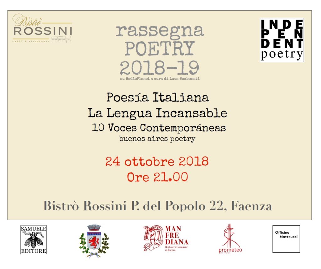 Poesía Italiana / La Lengua Incansable - 10 Voces Contemporáneas