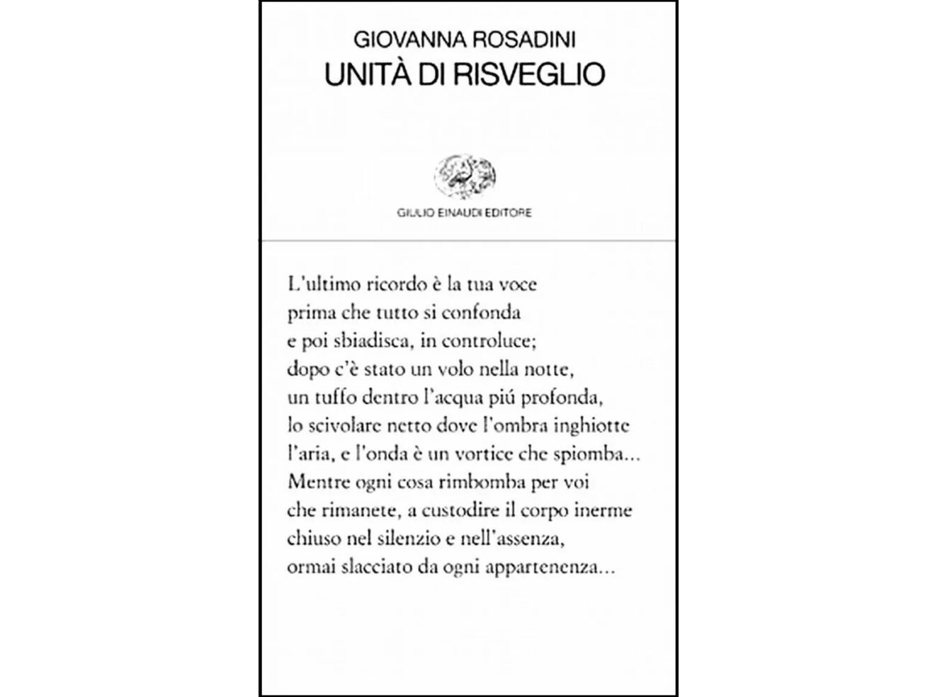 Unità di risveglio - Giovanna Rosadini